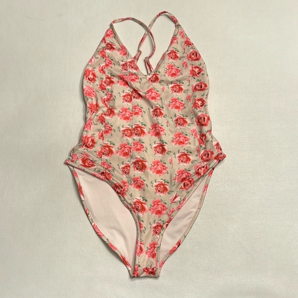 NWOT NWOT LoveShackFancy Shailee One Piece Floral Cherry - Picture 3 of 7